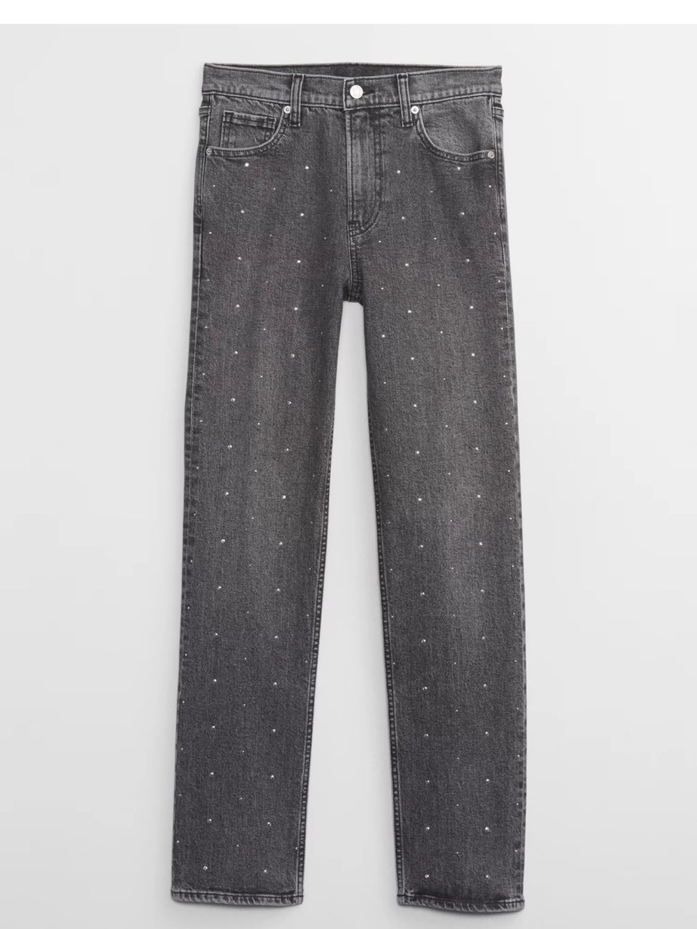 GAP Men's Gray Straight Jeans with White Dot Accent